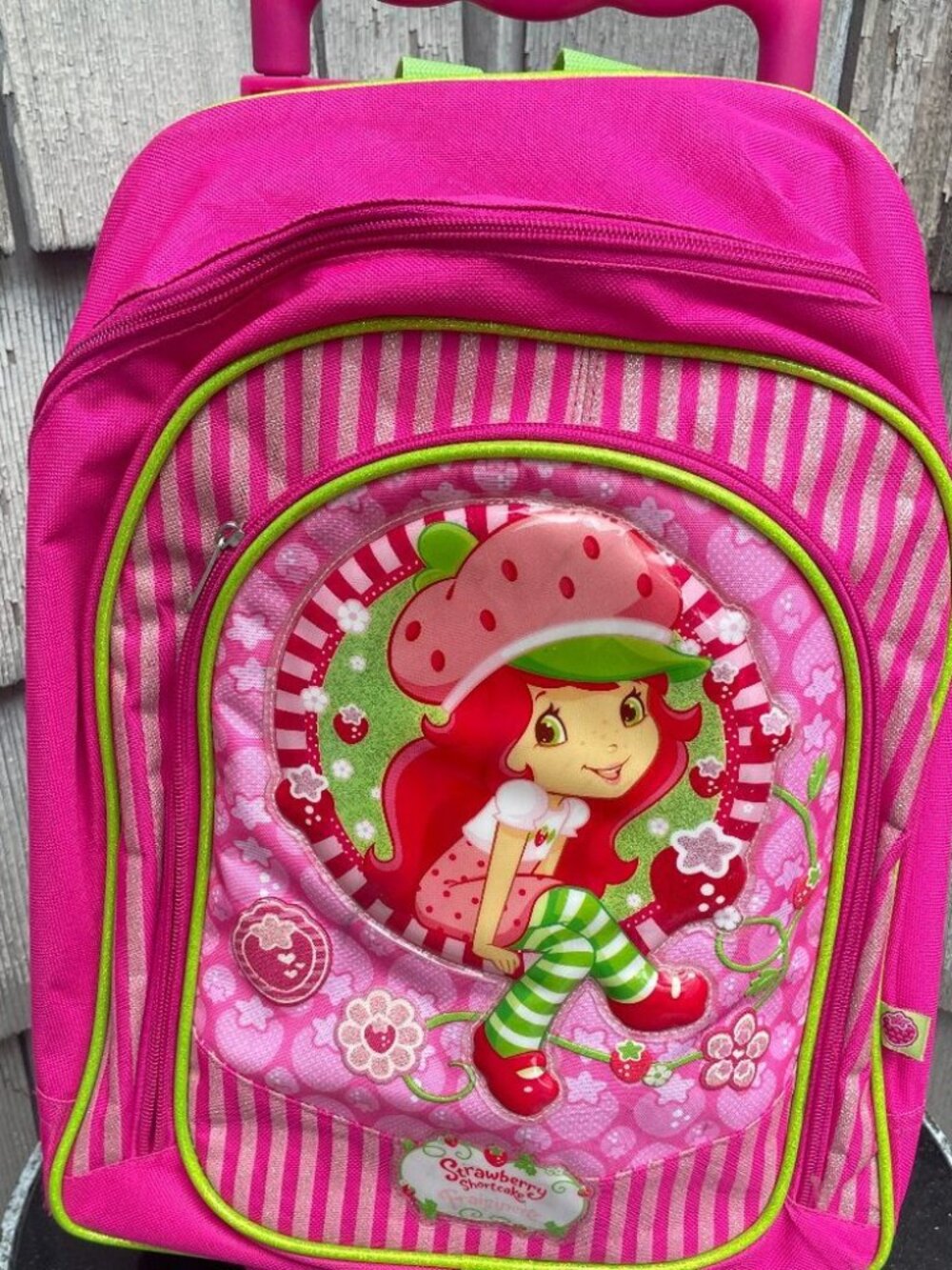 Strawberry Shortcake Rolling Backpack Trolley Luggage Bag 2011
